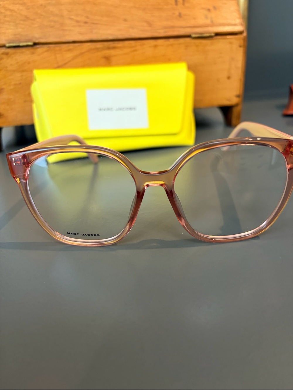 Marc Jacobs Oversized Blush Pink Optical Eyeglass Frames w/ Case